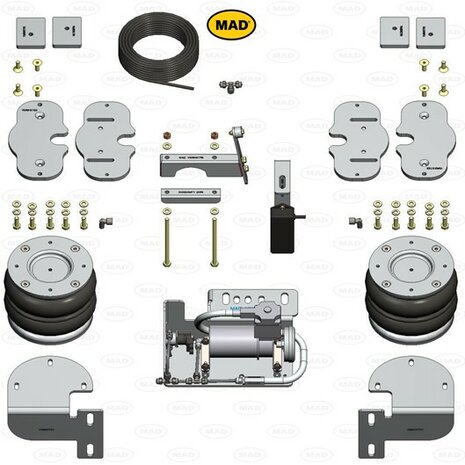 Hulp Luchtvering Set AirMatic Auto MAD NR-197234-R VW Crafter